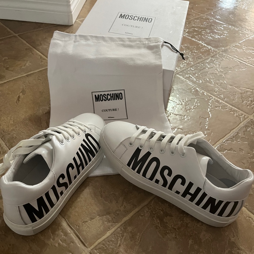 Moschino White and Black Sneakers